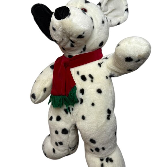 Commonwealth Dalmation Dog Plush Puppy Stuffed Animal Christmas Red Scarf - Picture 7 of 11